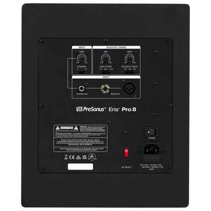 Presonus Eris Pro 8 8-Inch Powered Studio Monitors back