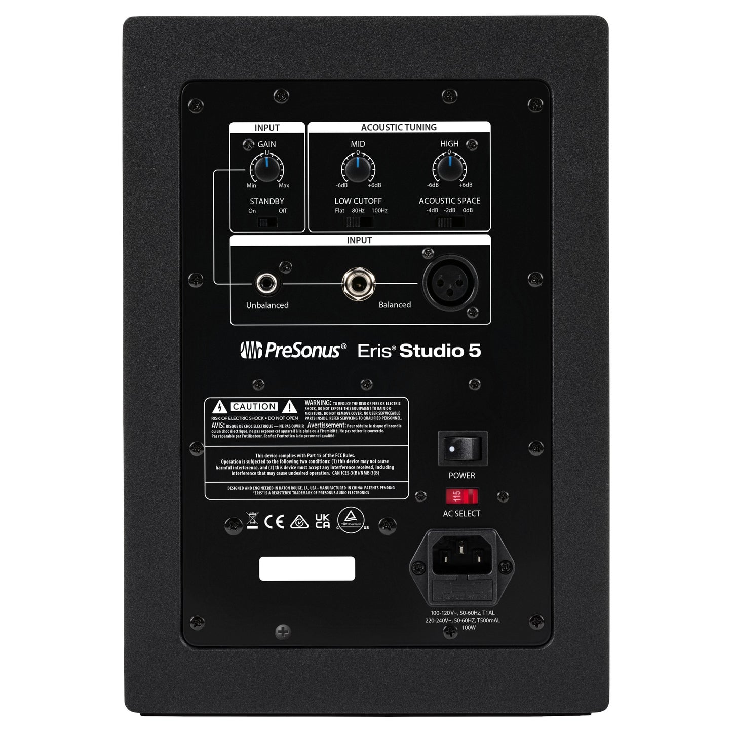 Presonus Eris Studio 5 5-Inch Powered Studio Monitor back