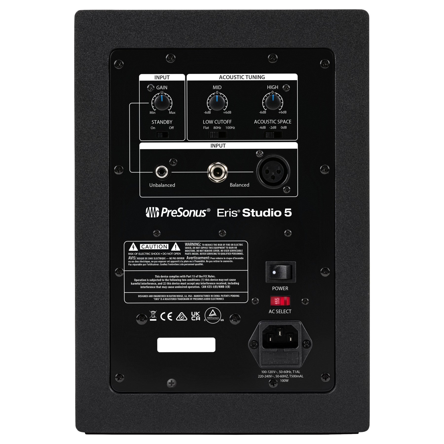 Presonus Eris Studio 5 5-Inch Powered Studio Monitor back