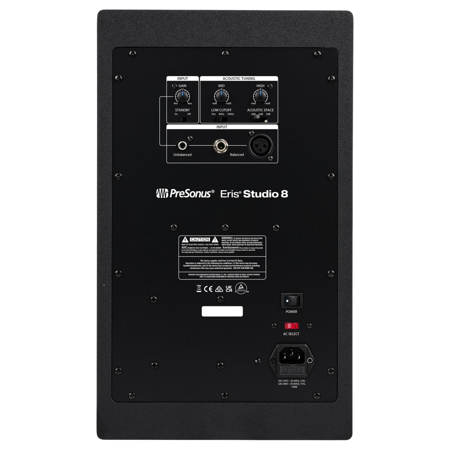 Presonus Eris Studio 8 8-Inch Powered Studio Monitor back