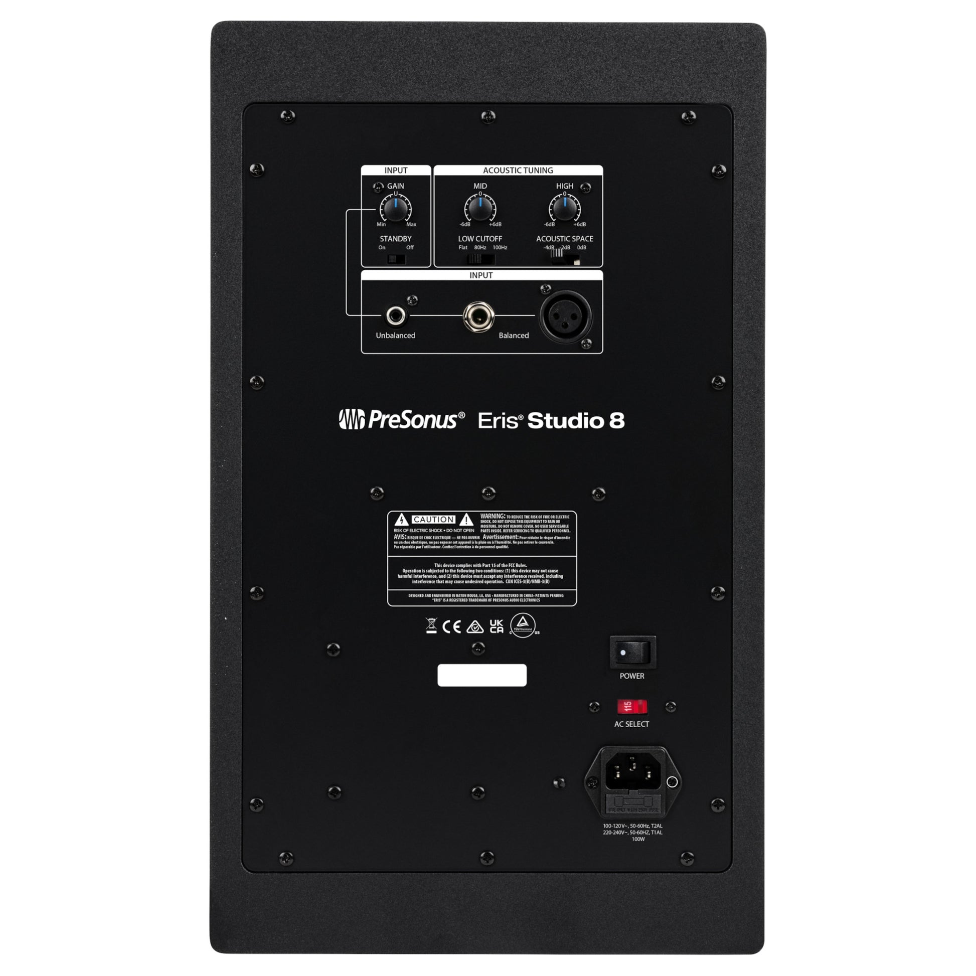 Presonus Eris Studio 8 8-Inch Powered Studio Monitor back