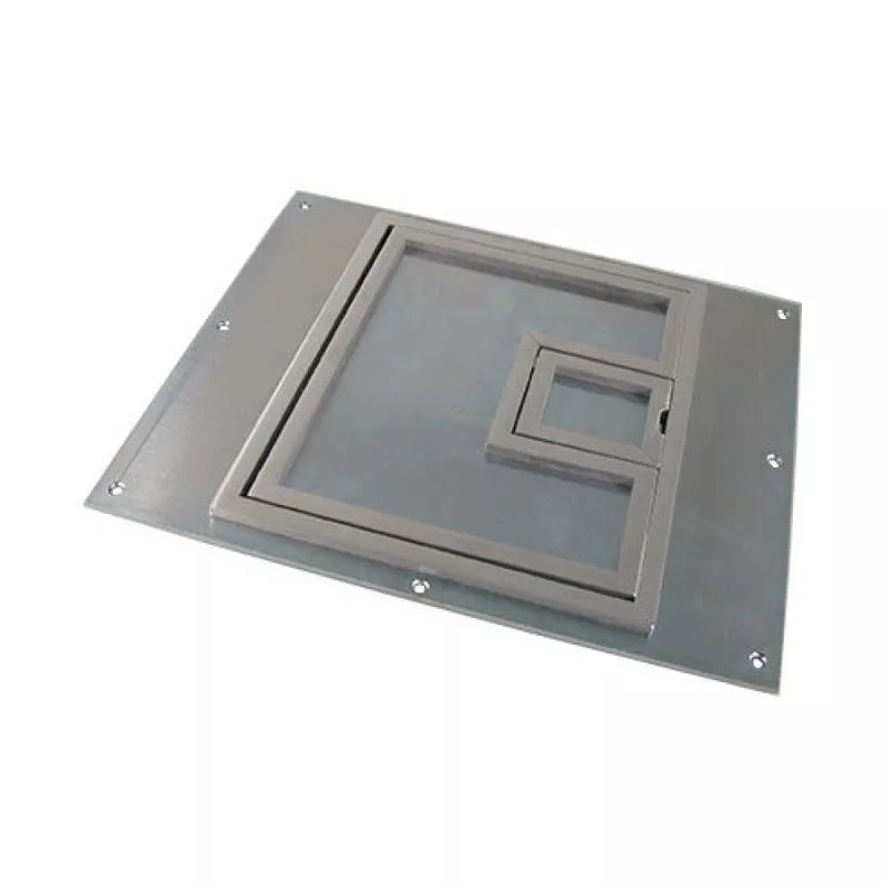 FSR FL-540P-SSQ-C FLOOR BOX WITH ALUMINUM DOOR