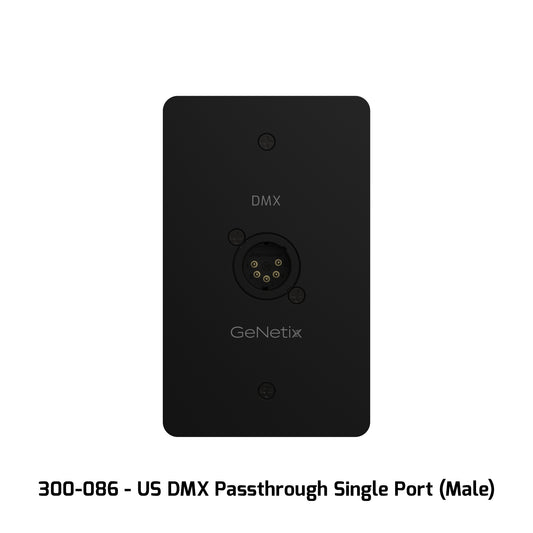 ChamSys GeNetix DMX Passthrough Wall Plate | Single Port Male