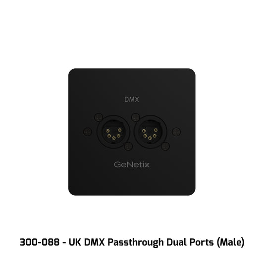 ChamSys GeNetix DMX Passthrough Wall Plate | Dual Male