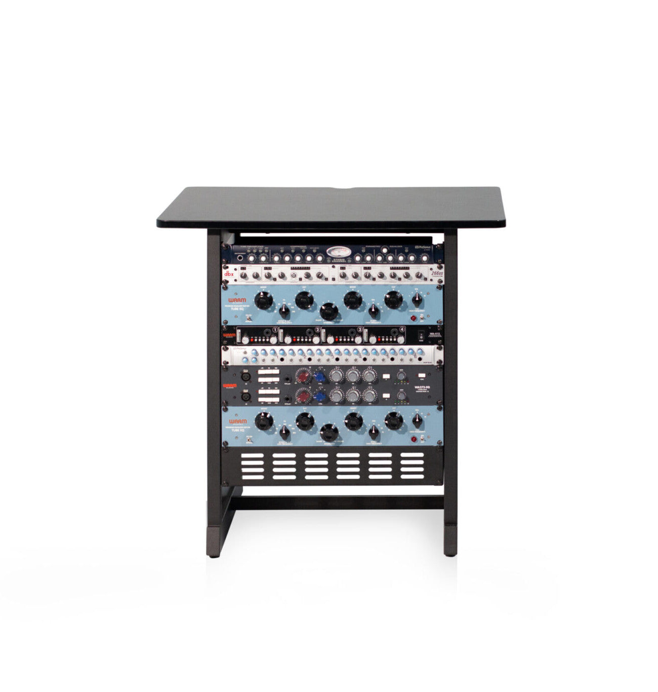 Gator Frameworks GFW-DESK-RK 12U Studio Rack Table with gear