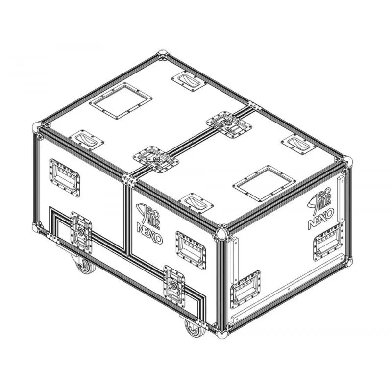 Nexo GMT-3CASEM12 Flight case for 3 x GEO M12