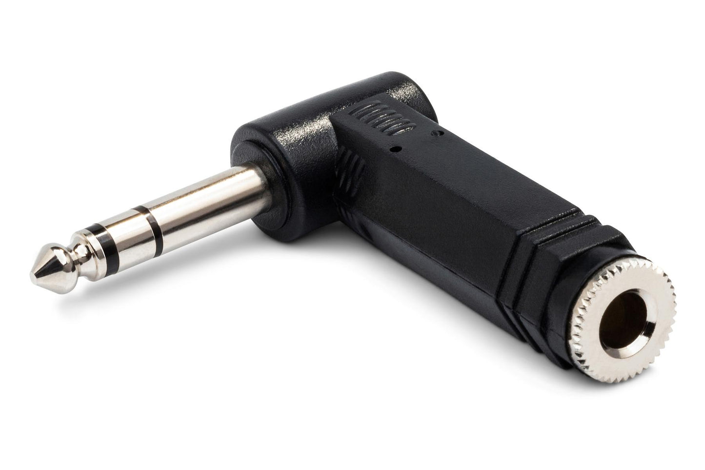 Hosa GPP-273 Right-angle Adapter, 1/4" TRS (F) - Rt Angle 1/4" TRS (M)