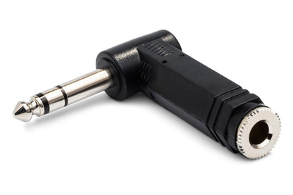 Hosa GPP-273 Right-angle Adapter, 1/4" TRS (F) - Rt Angle 1/4" TRS (M)