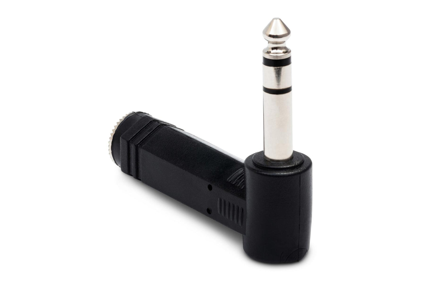 Hosa GPP-273 Right-angle Adapter, 1/4" TRS (F) - Rt Angle 1/4" TRS (M)