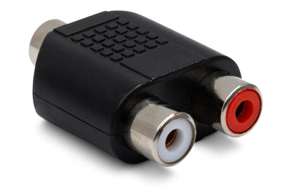 Hosa GRF-341 Coupler, Dual RCA (Female) - 1/8" TRS (Female)