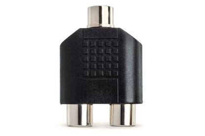 Hosa GRF-341 Coupler, Dual RCA (Female) - 1/8" TRS (Female)