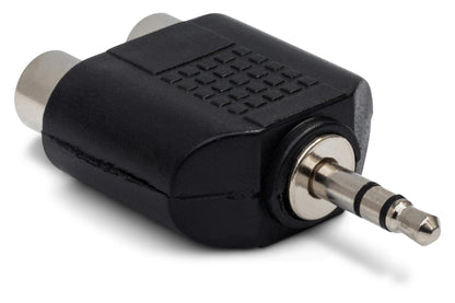 Hosa GRM-193 Adapter, Dual RCA (Female) - 1/8" TRS (Male)