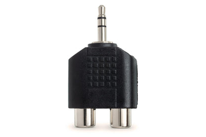 Hosa GRM-193 Adapter, Dual RCA (Female) - 1/8" TRS (Male)