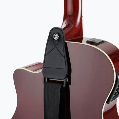 On-Stage TMP-GSA10BK Guitar Strap with Leather Ends