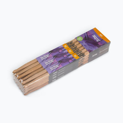 On-Stage TMP-HW2B Hickory Drum Sticks (2B, Wood Tip, 12pr)