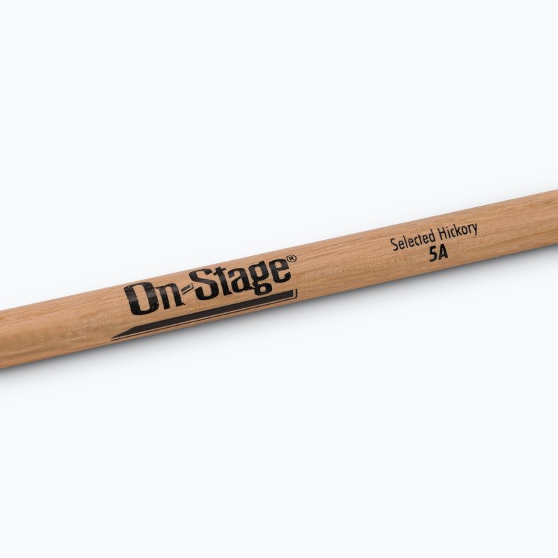 On-Stage TMP-HW5A Hickory Drum Sticks (5A, Wood Tip, 12pr)