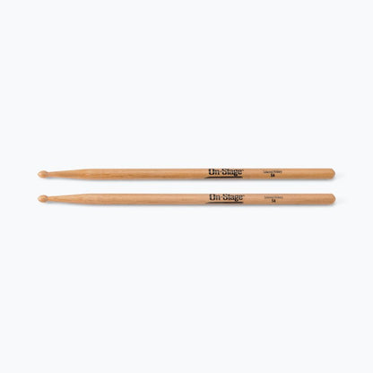 On-Stage TMP-HW5A Hickory Drum Sticks (5A, Wood Tip, 12pr)