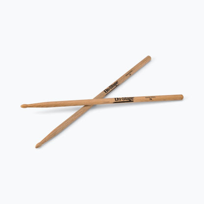 On-Stage TMP-HW7A Hickory Drum Sticks (7A, Wood Tip, 12pr)
