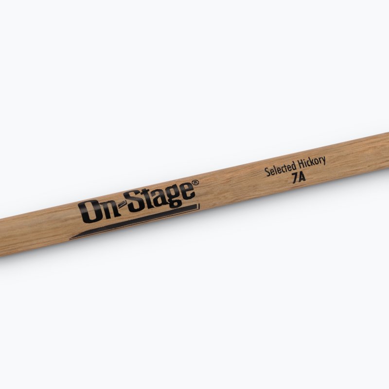 On-Stage TMP-HW7A Hickory Drum Sticks (7A, Wood Tip, 12pr)