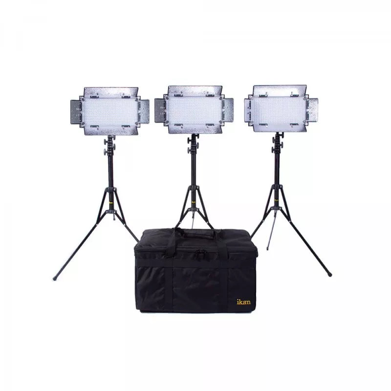 IKAN IB508-V2-KIT Kit with 3 x IB508-v2 Bi-color LED Studio Light