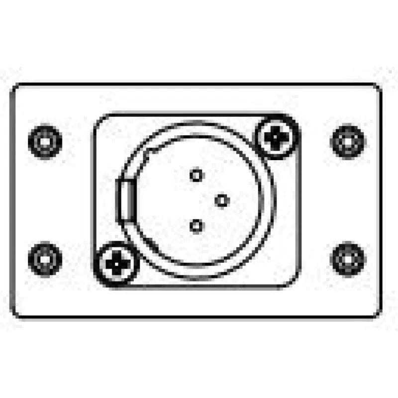FSR IPS-A612D-BLK Black Double Ht. XLR 3 Pin Ma