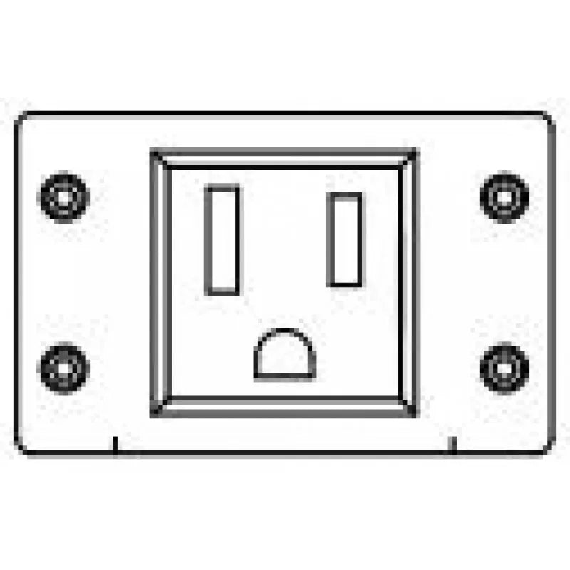 FSR IPS-AC110D-BLK Double Height sng AC Outlet