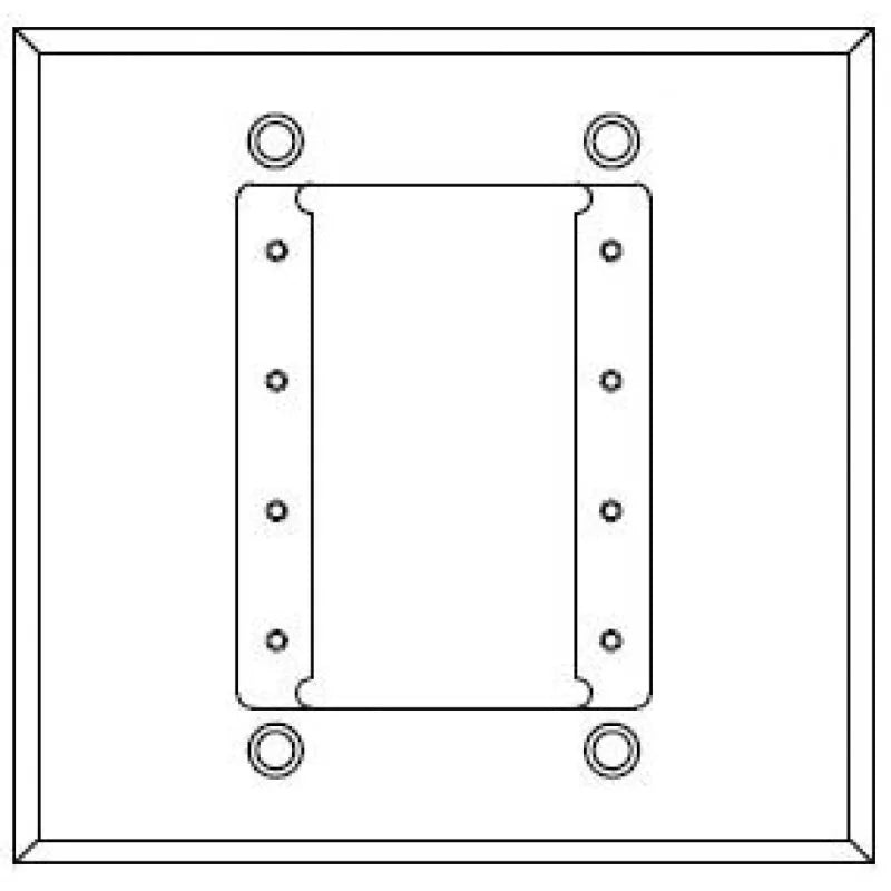 FSR IPS-WP1D-BLK 2 Gang Wall Plate w/1 IPS Open