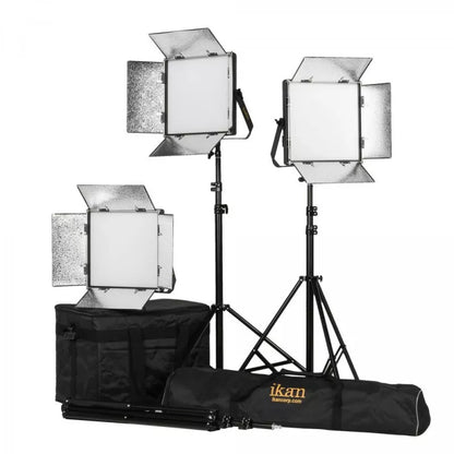 IKAN LB10-3PT-KIT Kit with 3 x Lyra Bi-Color 1 x 1 LED Soft Lights