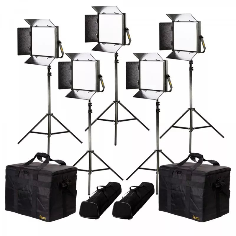 IKAN LB10-5PT-KIT Kit with 5 x Lyra Bi-Color 1 x 1 LED Soft Lights