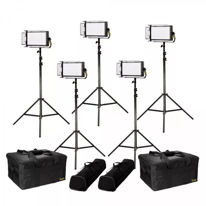 IKAN LB5-5PT-KIT Lyra Bi-Color 5-Point LED Soft Panel Light Kit w/5