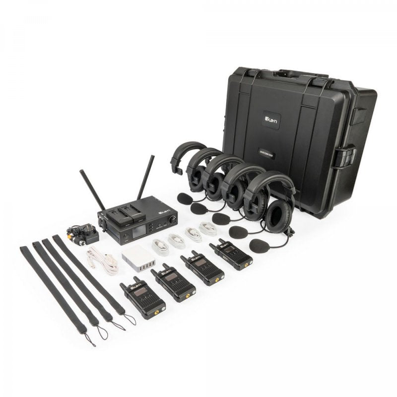 IKAN LIVECOM1000 Wireless Intercom System 1000ft w/ 4 Beltpacks