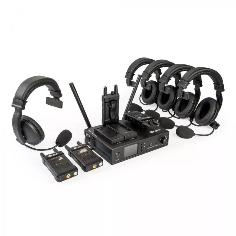 IKAN LIVECOM1000 Wireless Intercom System 1000ft w/ 4 Beltpacks