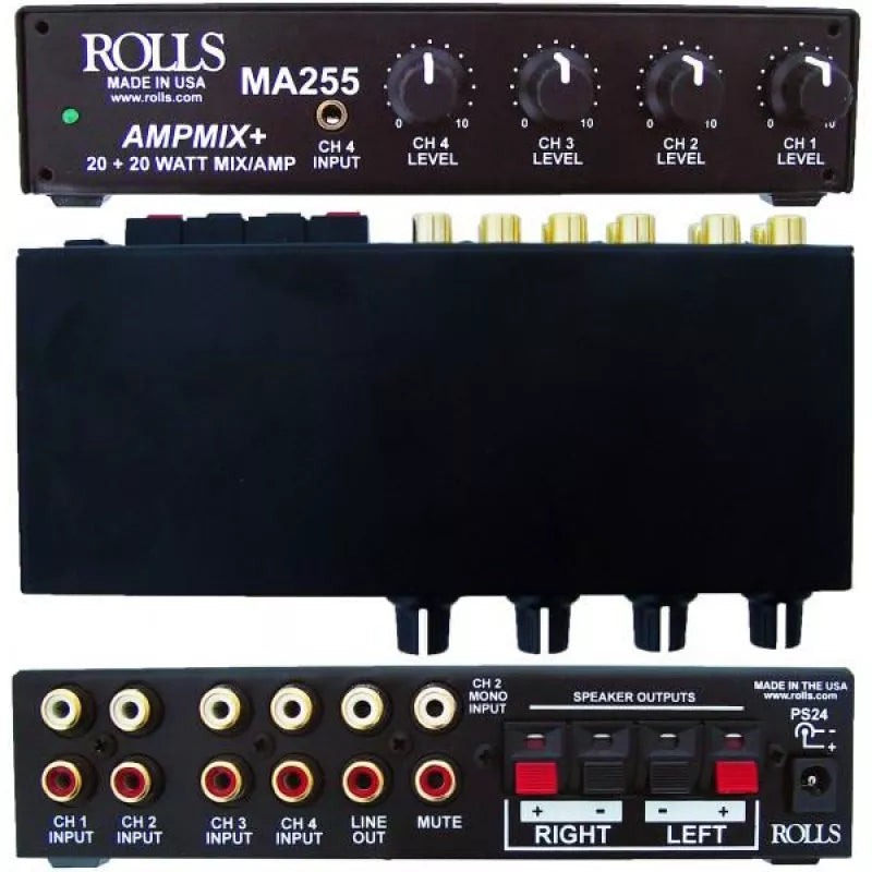Rolls MA255 Stereo 20 watt Mixer Amp