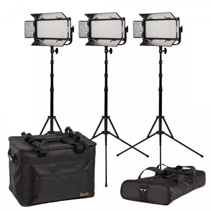 IKAN MB8-3PT-KIT Kit with 3 x Mylo Bi-Color Half x 1 LED Lights