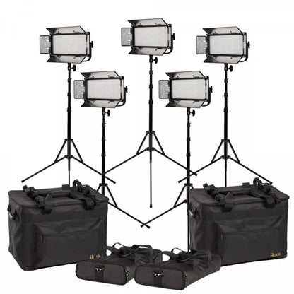 IKAN MB8-5PT-KIT Kit with 5 x Mylo Bi-Color Half x 1 LED Lights