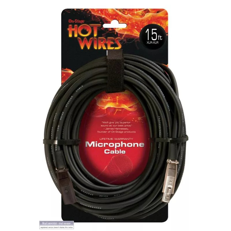 On-Stage TMP-MC12-15 Mic Cable (15', XLR-XLR)