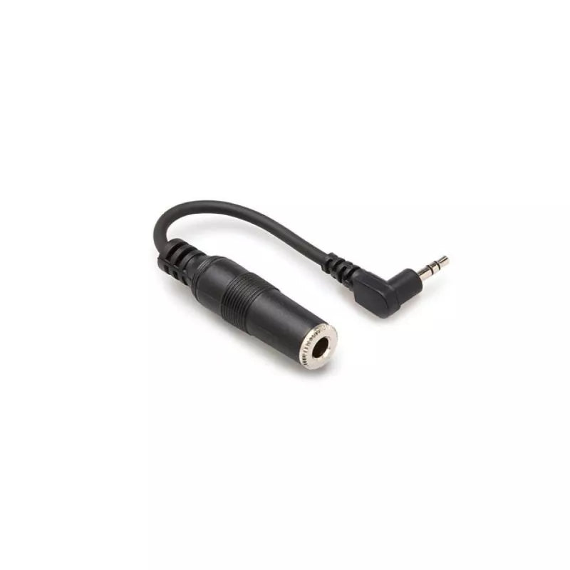 Hosa MHE-100.5 HEADPHONE EXT 1/4" - 3.5MM RA 6IN