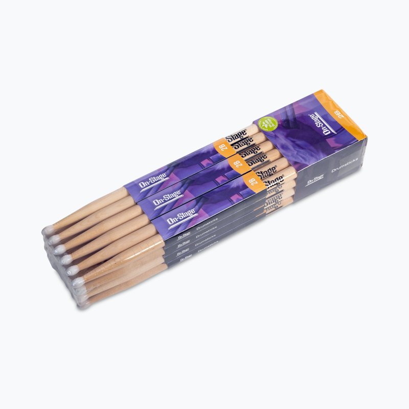 On-Stage TMP-MN2B Maple Drum Sticks (2B, Nylon Tip, 12pr)