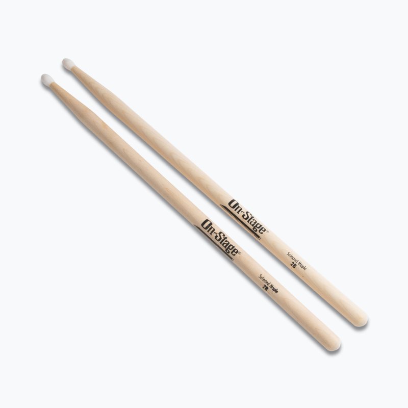 On-Stage TMP-MN2B Maple Drum Sticks (2B, Nylon Tip, 12pr)