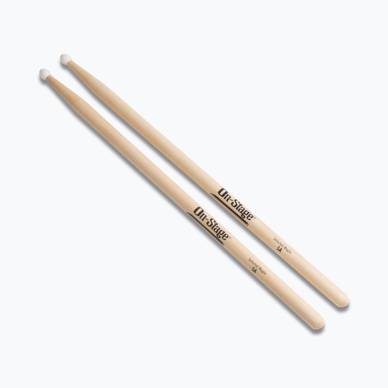 On-Stage TMP-MN5A Maple Drum Sticks (5A, Nylon Tip, 12pr)