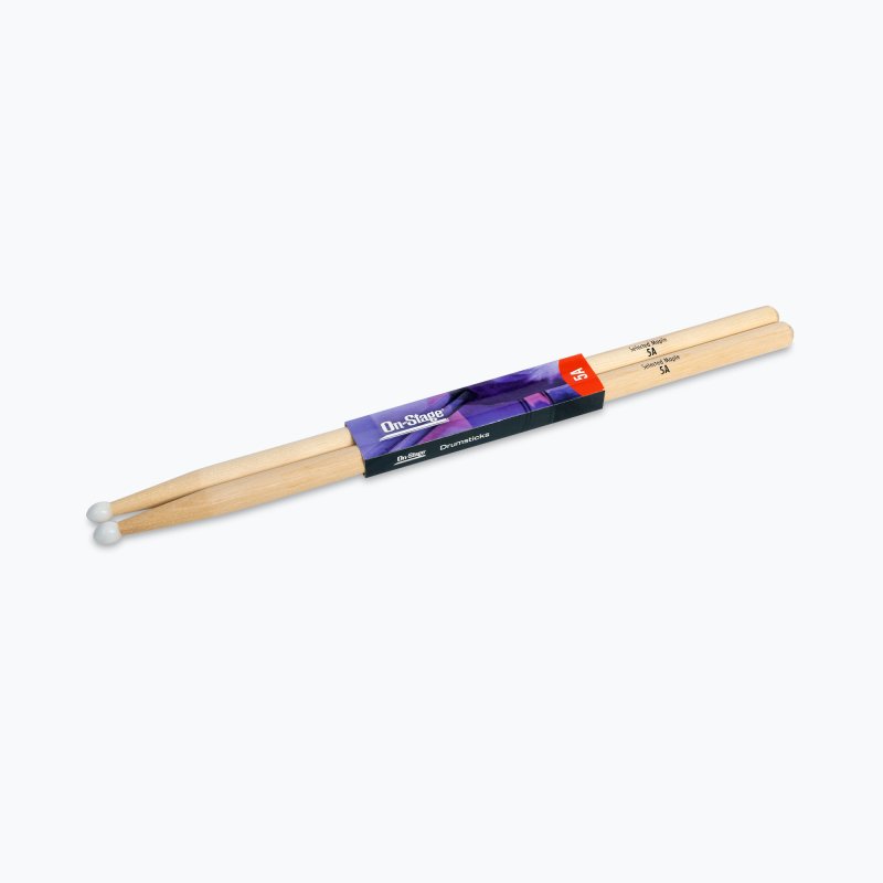 On-Stage TMP-MN5A Maple Drum Sticks (5A, Nylon Tip, 12pr)