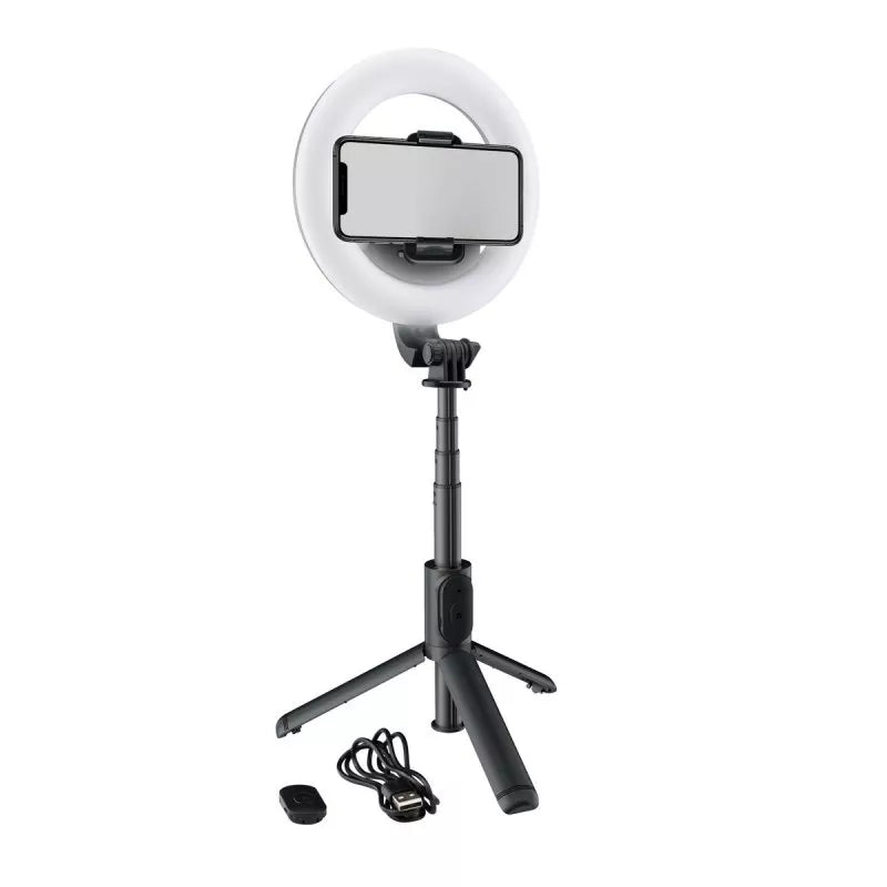Mackie mRING-6 6" Battery-Powered Ring Light with Convertible Selfie Stick/Stand and Remote