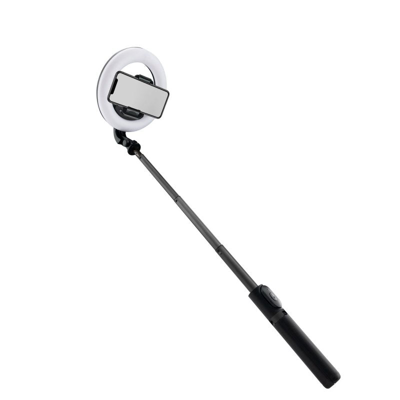 Mackie mRING-6 6" Battery-Powered Ring Light with Convertible Selfie Stick/Stand and Remote