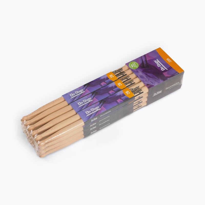 On-Stage TMP-MW2B Maple Drum Sticks (2B, Wood Tip, 12pr)