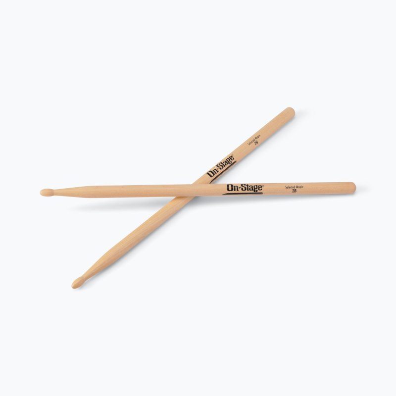 On-Stage TMP-MW2B Maple Drum Sticks (2B, Wood Tip, 12pr)