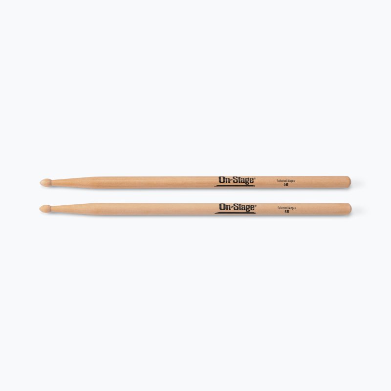 On-Stage TMP-MW5B Maple Drum Sticks (5B, Wood Tip, 12pr)