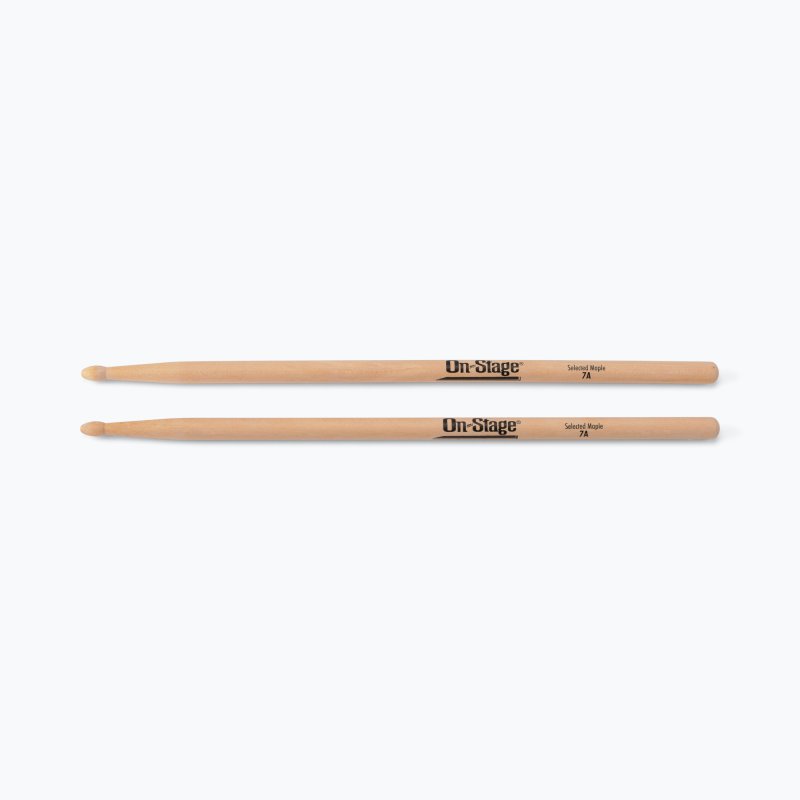 On-Stage TMP-MW7A Maple Drum Sticks (7A, Wood Tip, 12pr)