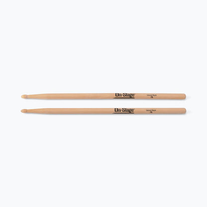 On-Stage TMP-MW7A Maple Drum Sticks (7A, Wood Tip, 12pr)