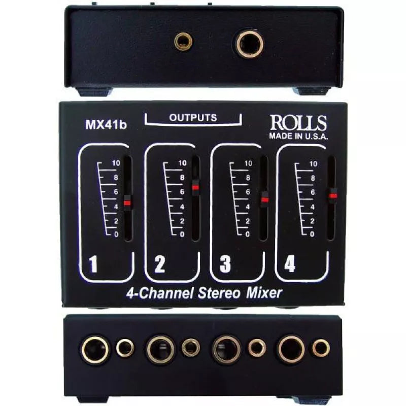 Rolls MX41b Stereo 4 CH 1/4" & 1/8 " Mixer