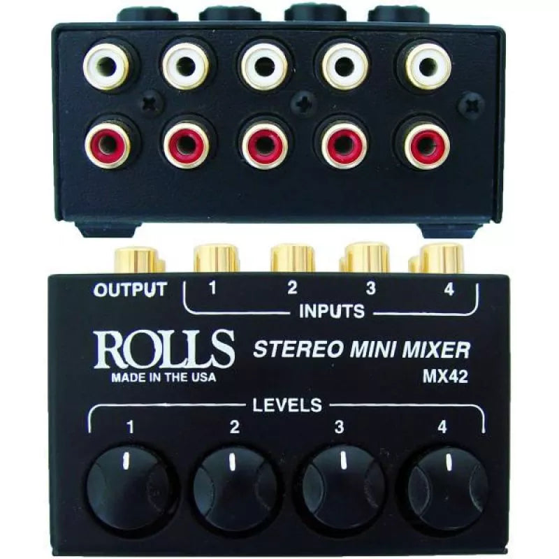 Rolls MX42 Stereo 4 CH Mixer RCA Passive
